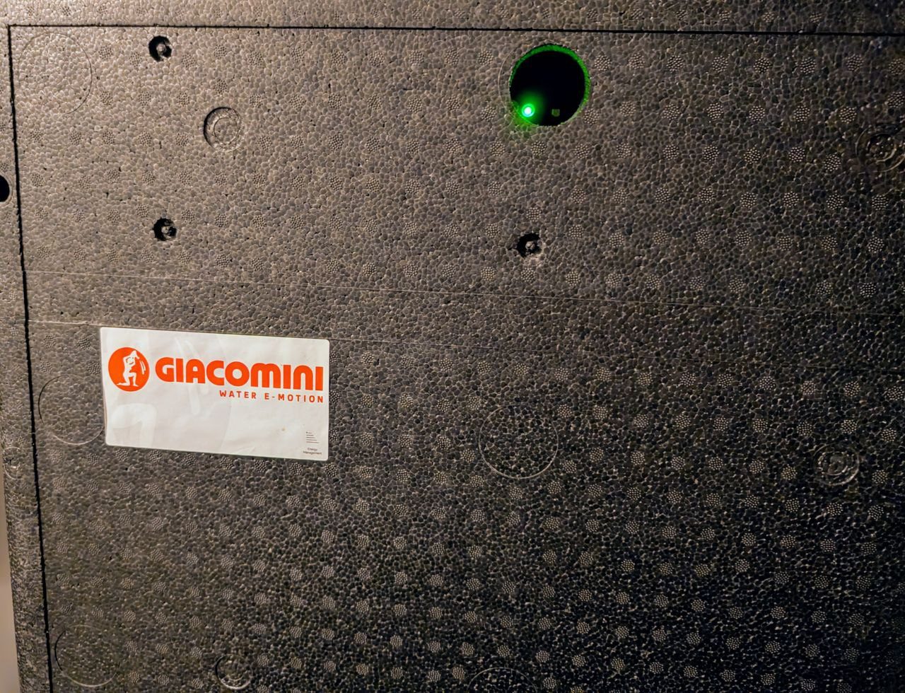 Groen lampje op de Giacomini warmtewisselaar